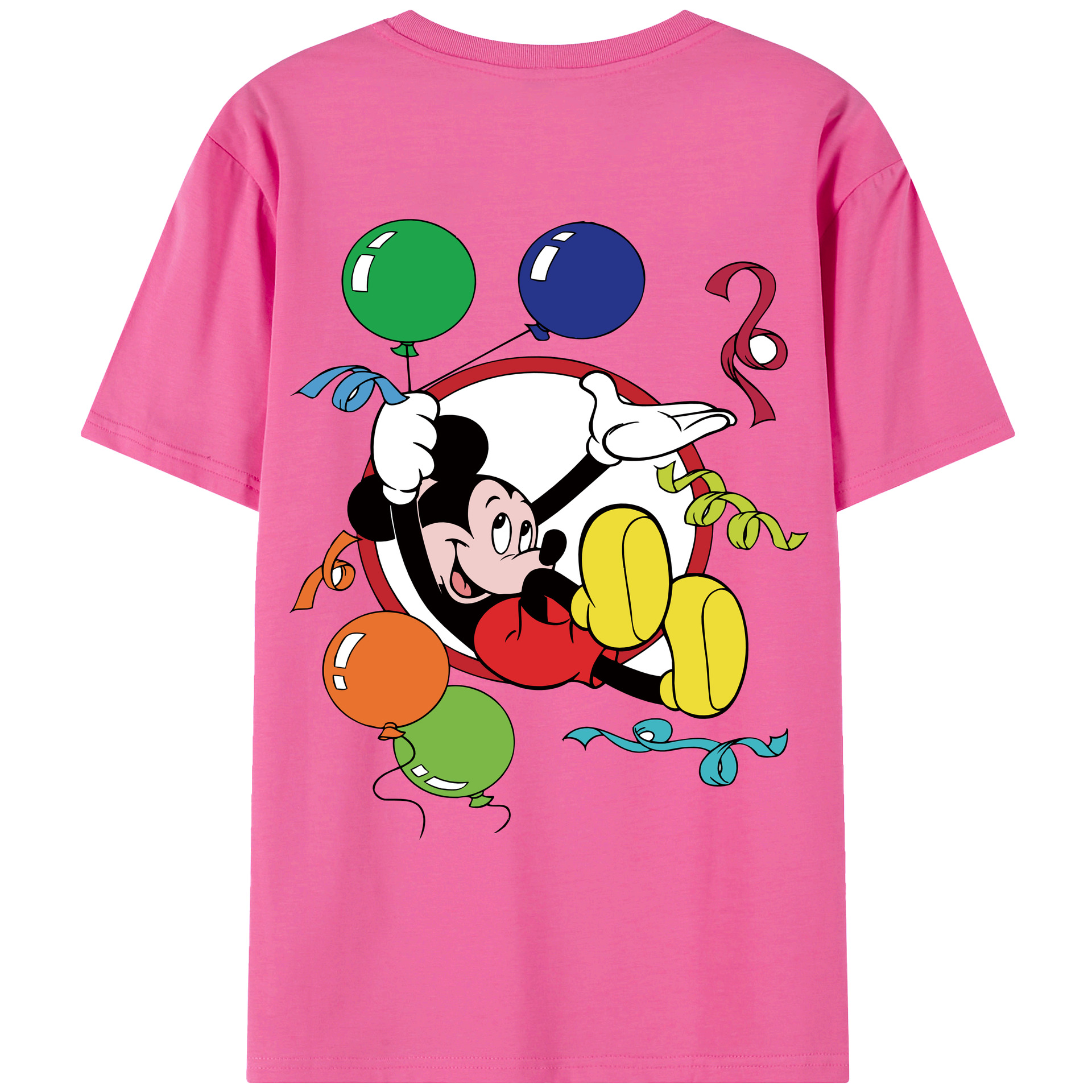 （画像用） ミッキーマウス Mickey Mouse レディース半袖Tシャツ(バックプリント)